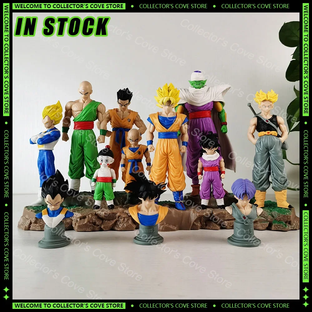 9pcs Dragon Ball Infinite Z Warrior Set Action Figure Goku Gohan Anime Figures Vegeta Piccolo Torankusu Figurine PVC Statue Toy