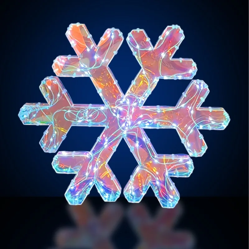 Christmas Cute Colorful LED Lights Snowman Christmas Tree Snowflake Unicorn Gift Box Christmas Day Scene Atmosphere Light