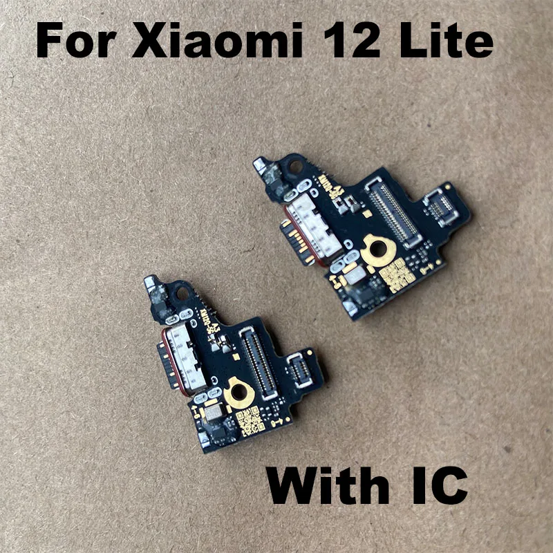 Para xiaomi 12 lite porta de carregamento usb rápido microfone conector placa cabo flexível peças reparo global mi 12 lite