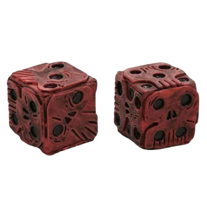 yunyun 2Pcs Halloween Skull Dices Skeleton Dices Scary Novelty Board Game Accessories for Club Pub Party