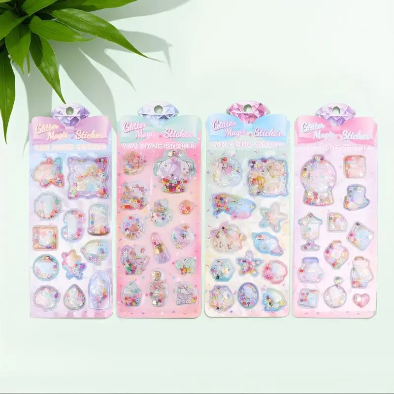 

Набор из 2/4 блестящих волшебных наклеек с пайетками для декора дневников, ежедневников и детских поделок