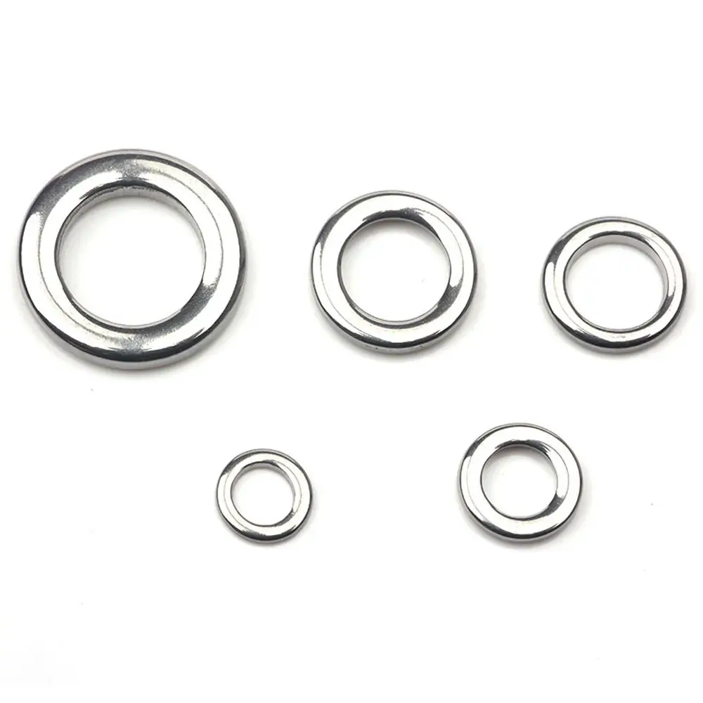 

Heavy Duty Fishing Tackle Connecting Ring 304 Stainless Steel Snap Split Rings Tackle Connector Fishing Rings Lead Jigging