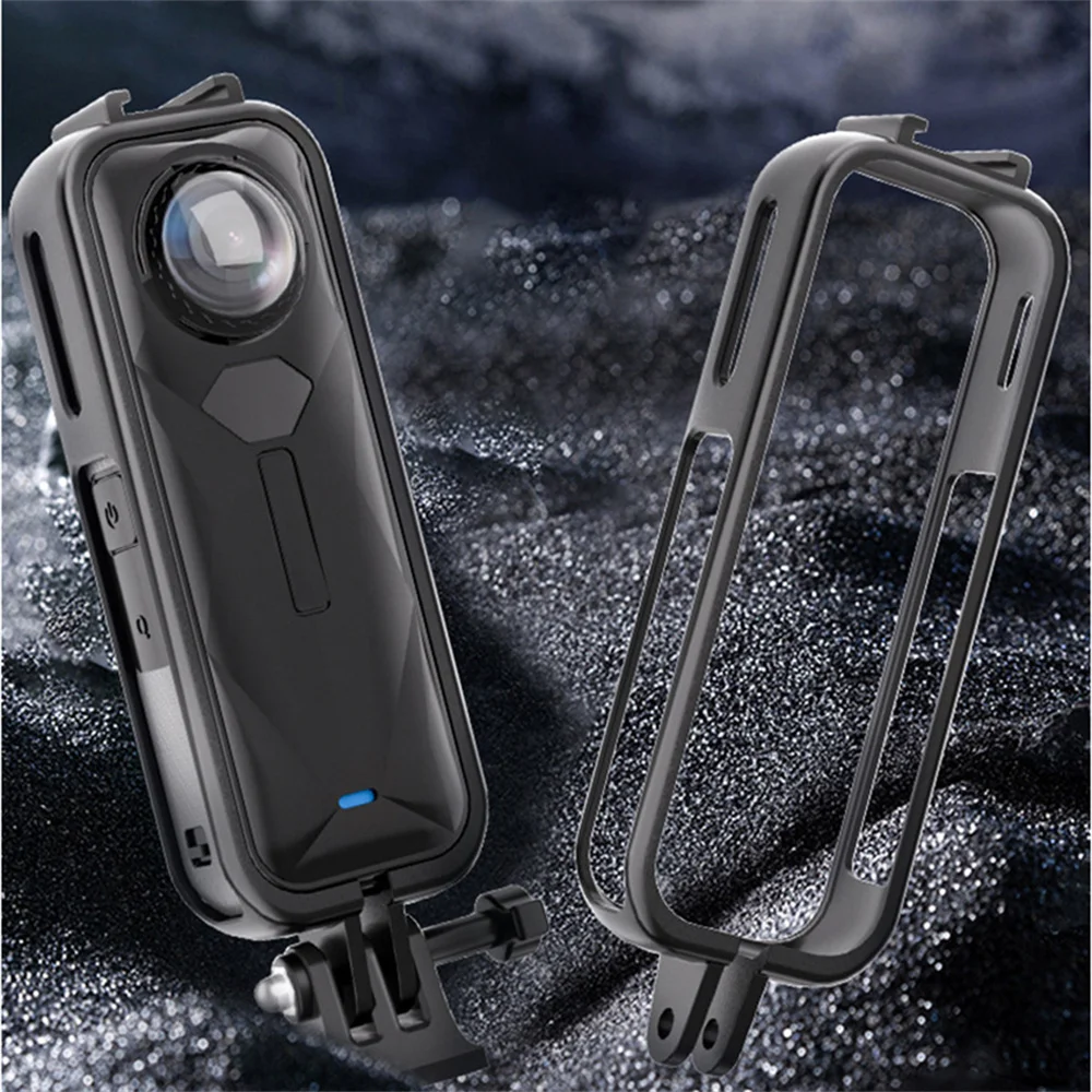 ل Insta360 X5 كاميرا رياضية واقية كاميرا رياضية بانورامية الحذاء البارد قفص أرنب للصدمات PC Shell