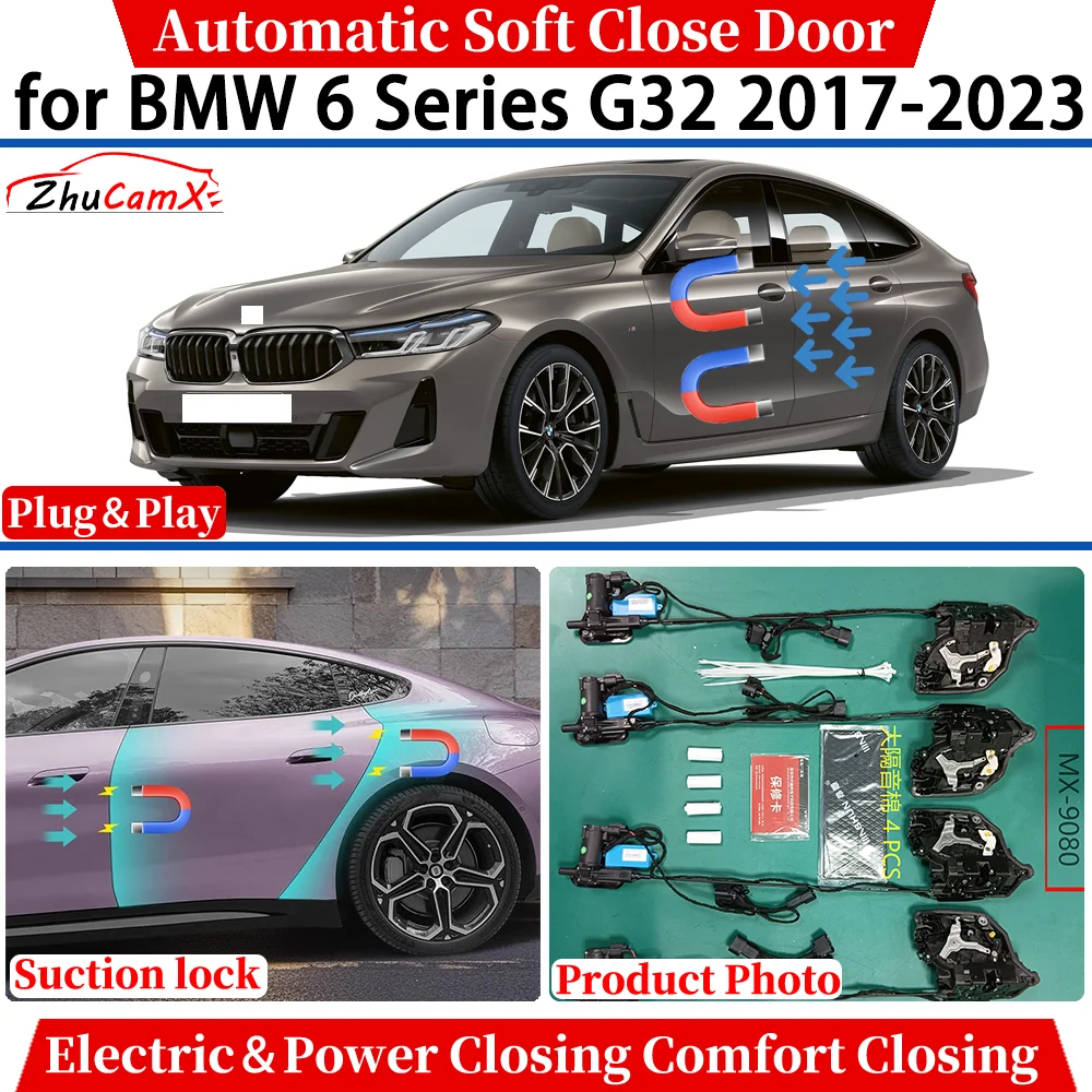

Система автоматического плавного закрывания дверей ZhuCamX для BMW 6 серии G32 2017-2023: электрический доводчик с функцией комфортного закрывания и бесшумной блокировкой.