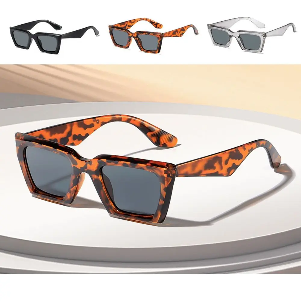 Punk Square Frame Sunglasses Sun-Protective Summer Decoration Black Shades Glasses Outdoor Accessories Street Style
