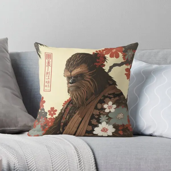 

Japanese Bigfoot Printing Throw Pillow Cover Fashion Soft Case Office Comfort Decor Square Bedroom Pillows not include One Side