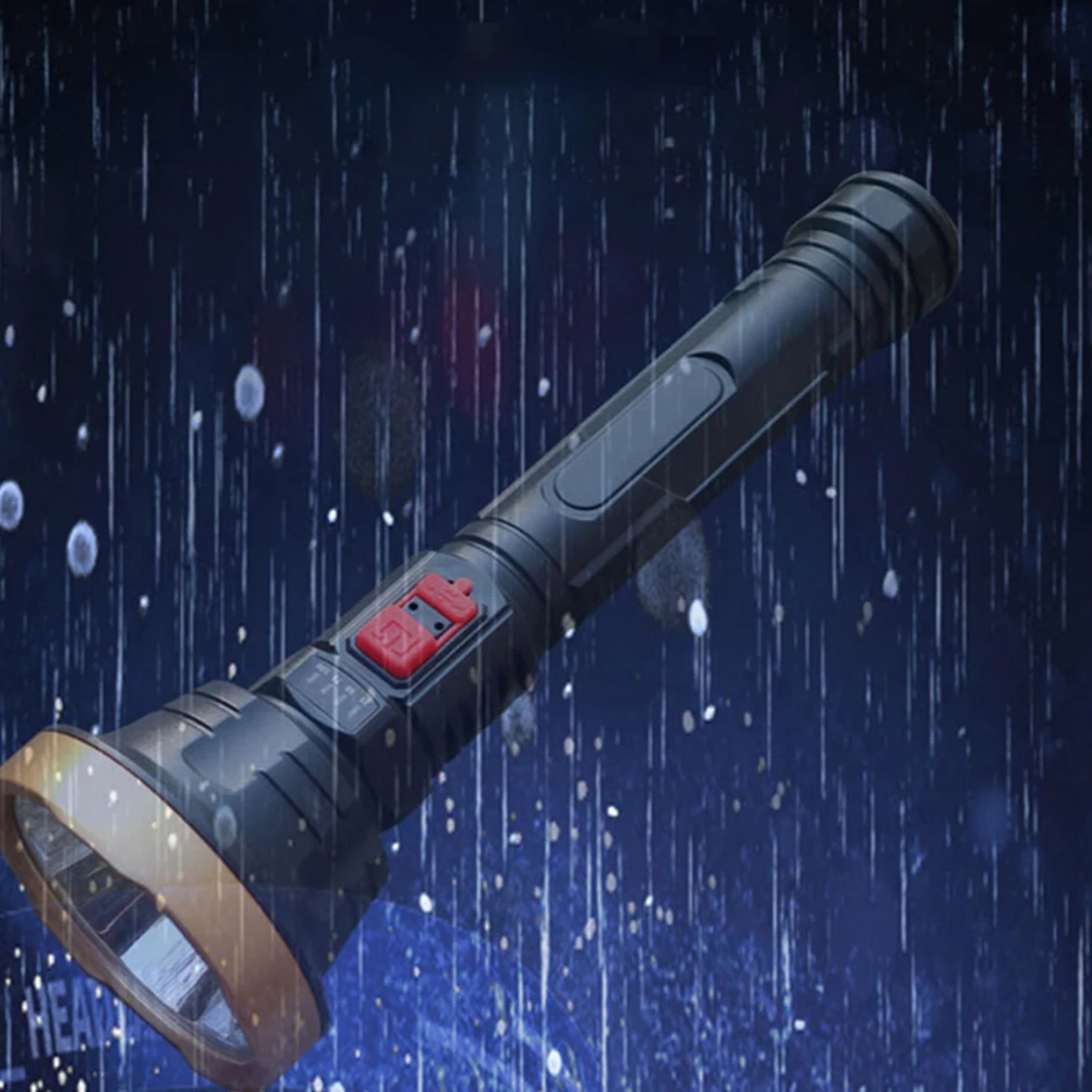 LED Flashlight Ultra Bright Rechargeable Camping Outdoor Abs Plastic Torch Water Resistant Small Size Stylish Fishing Hunting