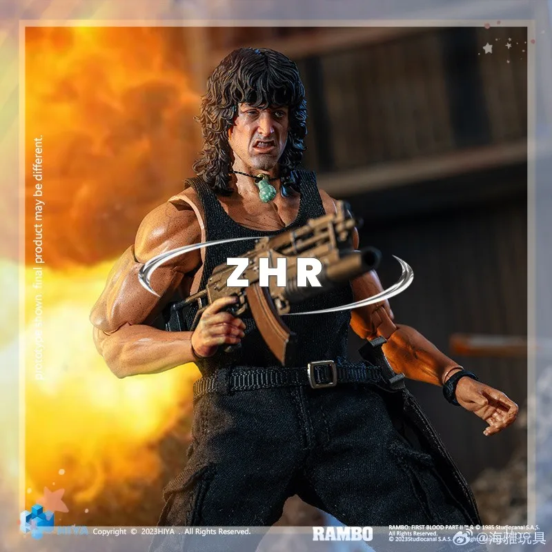 HIYA EXQUISITE SUPER Series First Blood 3 Rambo Movable Soldier Figure Model Action Figure Toy Collection Gift