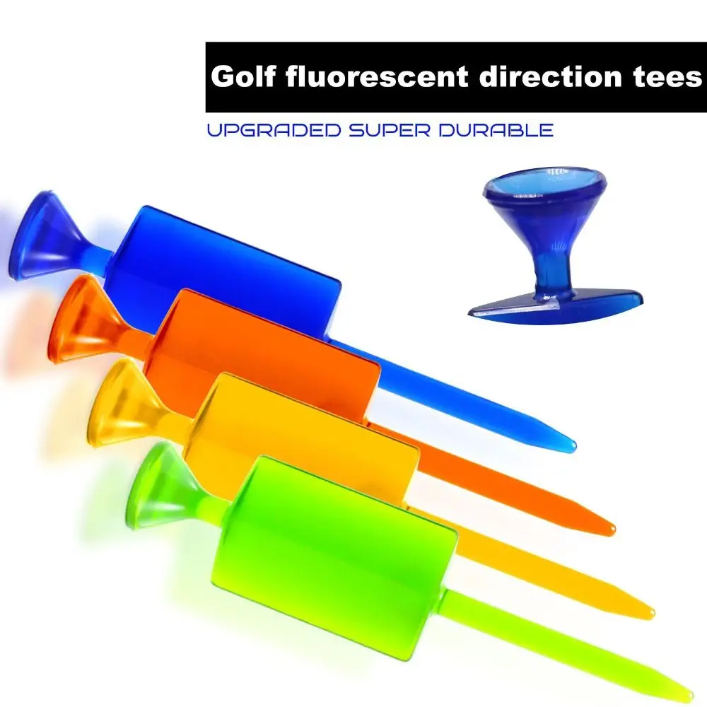أوتاد كرة جولف مصممة متعددة الألوان لتعزيز المسافة أوتاد كروية مسطحة من البلاستيك حامل كروي محمول أوتاد كروية بلاستيكية مساعدة للتدريب #2