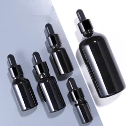 Dropper Bottle Black Glass Anti UV Pipette Bottles Perfume Essence Essential Oil Reagent Aromatherapy Liquid Cosmetic Travel