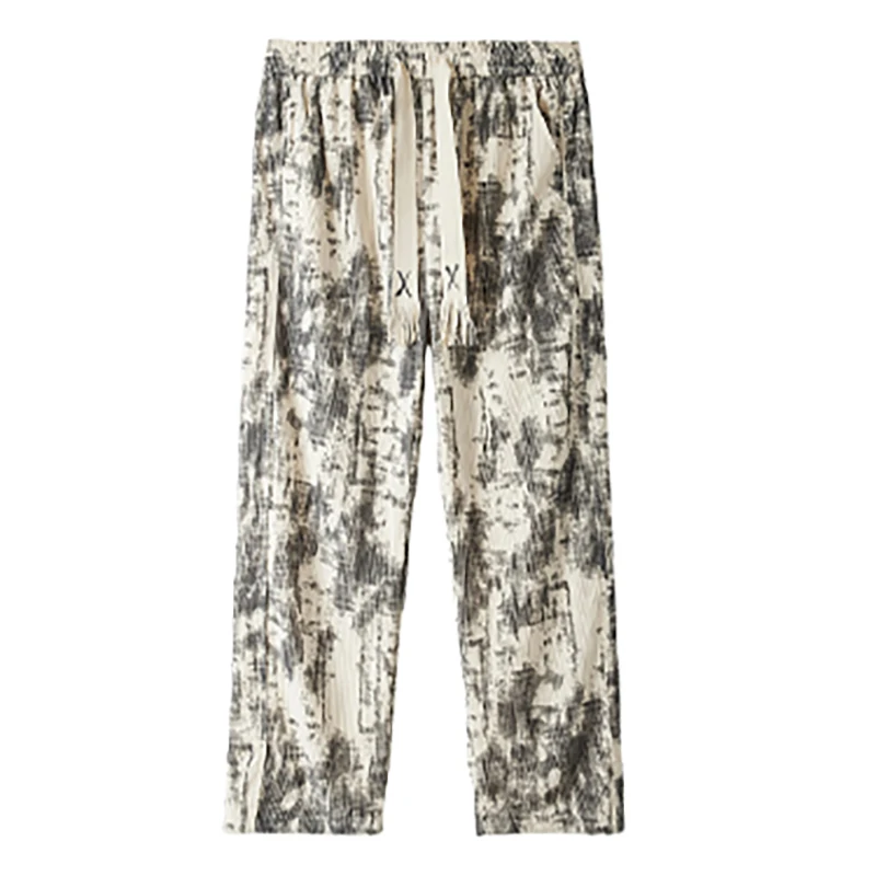 

Men's summer tie-dye retro gradient Hong Kong style straight pants fashion trend versatile casual pants suitable for traveling