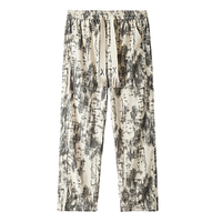 Men's summer tie-dye retro gradient Hong Kong style straight pants fashion trend versatile casual pants suitable for traveling