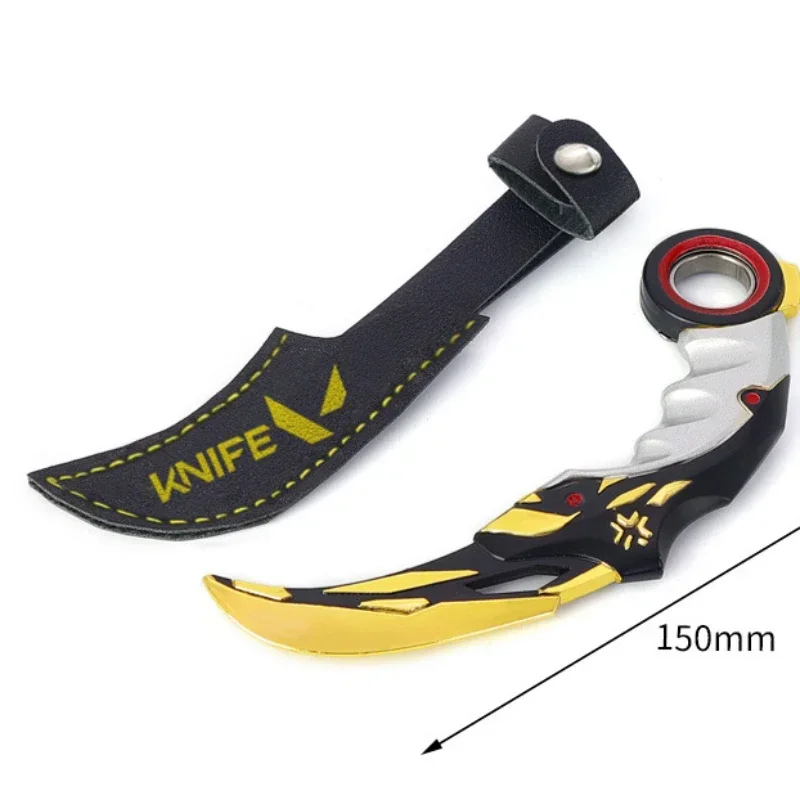 15cm Valorant Figure Champions 2021 Sword Weapon Series Samurai Claw Knife with Leather Desktop Ornament  Metal Weapon Gift Toys