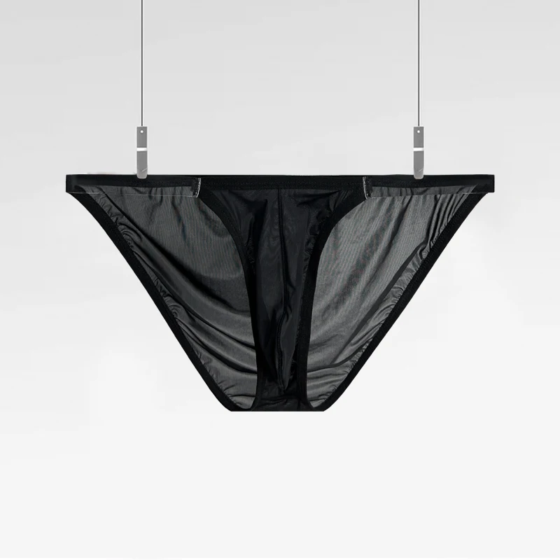 مثير ملابس داخلية للرجال النايلون شفافة رقيقة جدا تنفس ملخصات سراويل التجفيف السريع سيسي calzoncillos Hombre #3