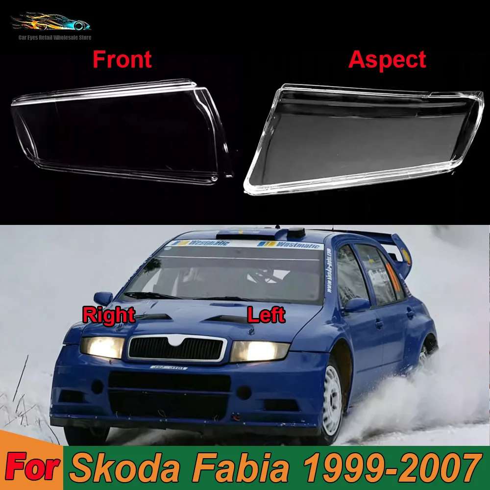 

Car Front Headlight cover For Skoda Fabia 1999-2007 Car Interior Replacement Parts Lampshades Lamp Shell Headlight Rubber Cover