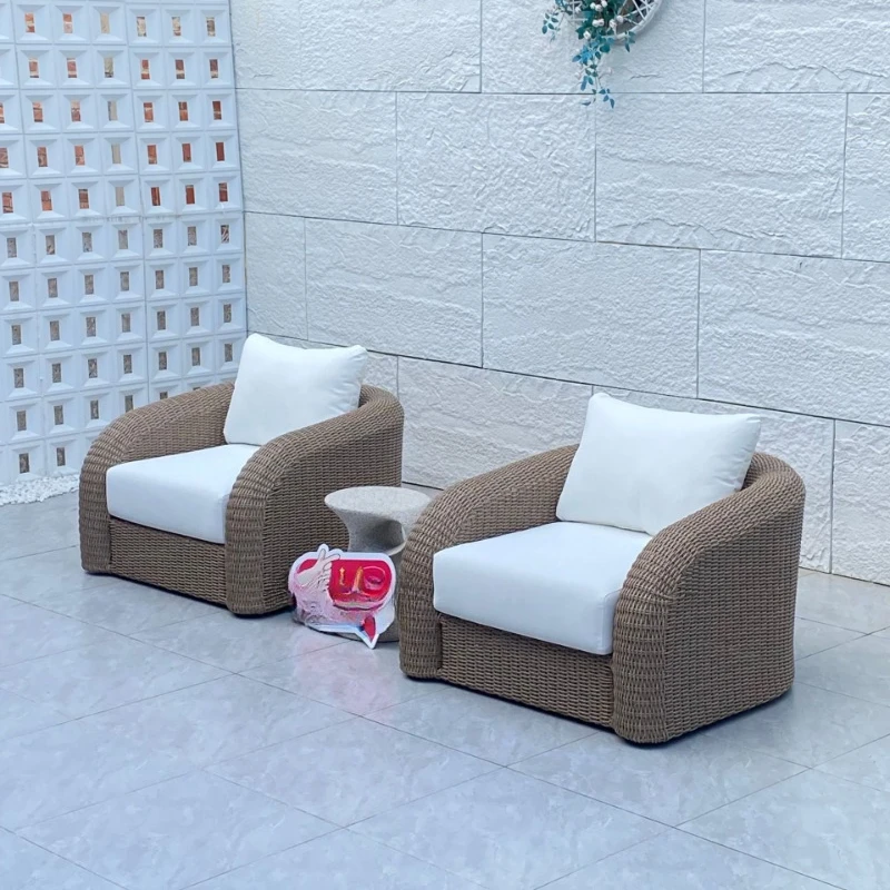 

Outdoor sofa courtyard villa terrace bed and breakfast sun room garden leisure rattan sofa furniture combination