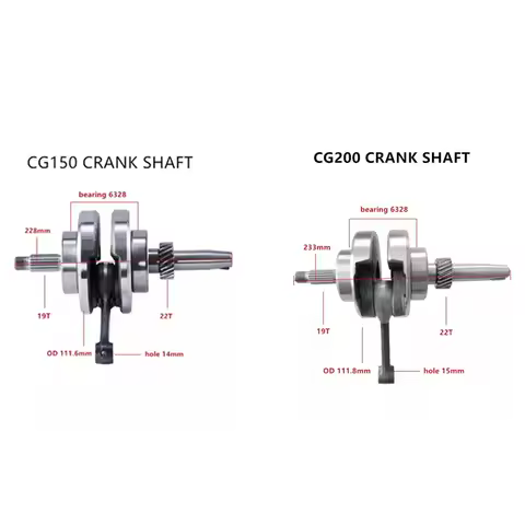 Motorcycle Engine Parts of Crankshaft Assy for Haojue Honda Qinqi Jingcheng Qjmotor Lifan Loncin CG125 CG150 CG200 Crank Shaft