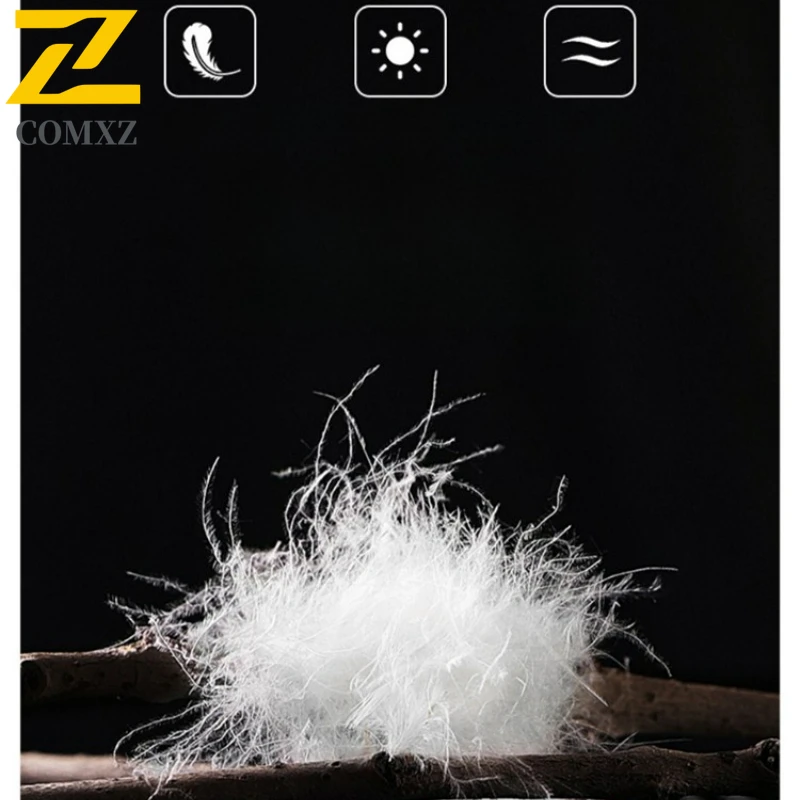 COMXZ Men Down Jacket Classic Suit Collar Outdoor Work Windproof Puffer Coat Casual Business Lightweight Winter Long Wool Coats