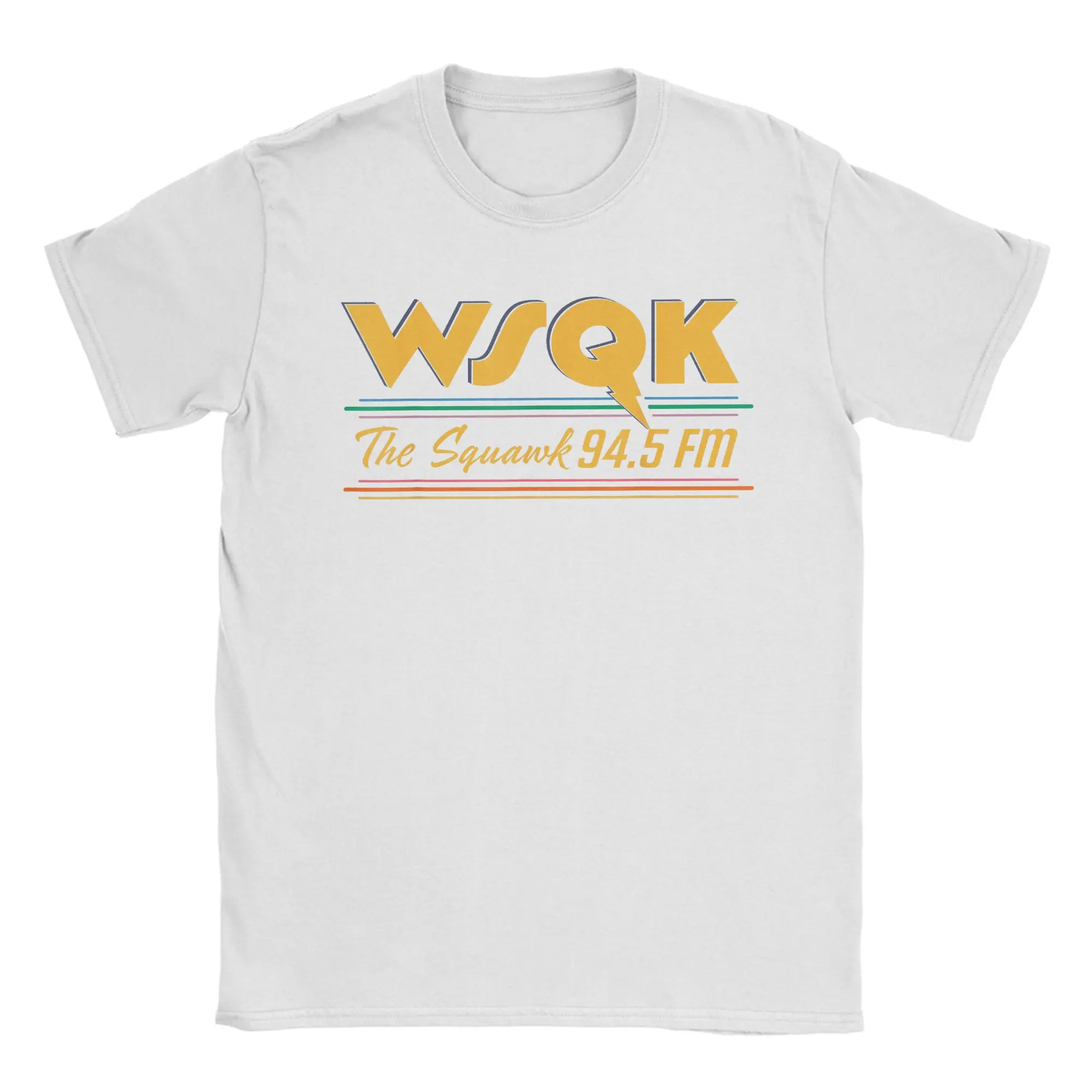 

Футболка Harajuku, летний сезон 5, WSQK The Squawk 94,5 FM, ретро-логотип, новинка, хлопковые повседневные футболки больших размеров для