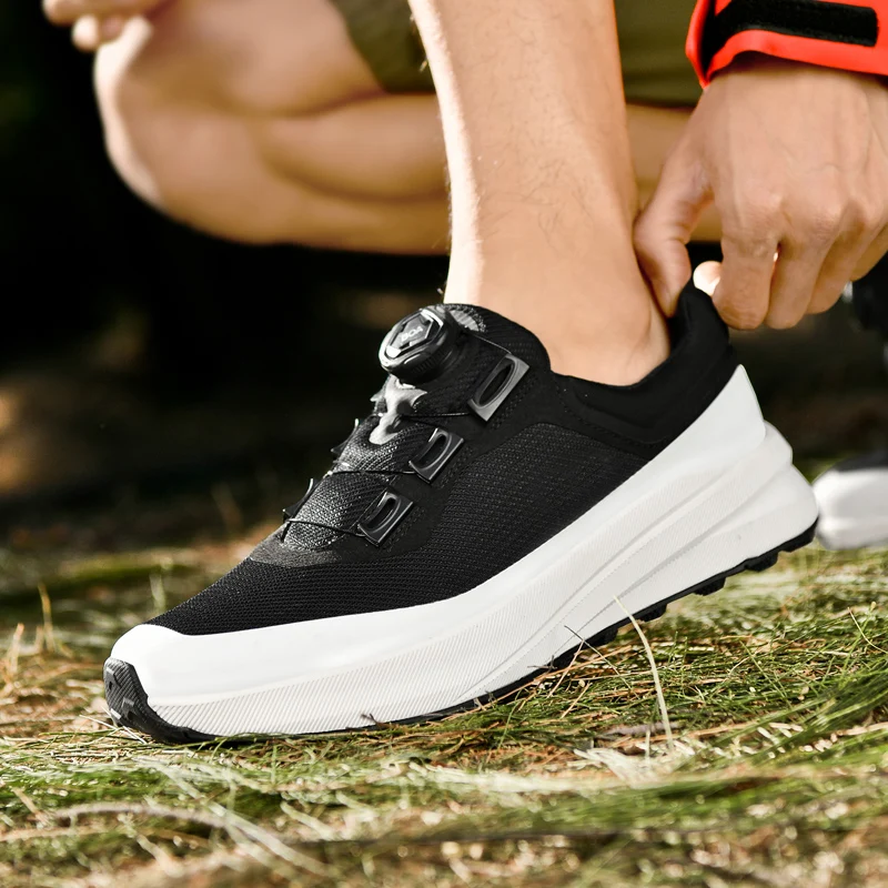 

Новинка 2025, мужские тренировочные кроссовки для гольфа, быстросохнущие, противоскользящие, удобные туфли для гольфа, дышащая спортивная обувь унисекс