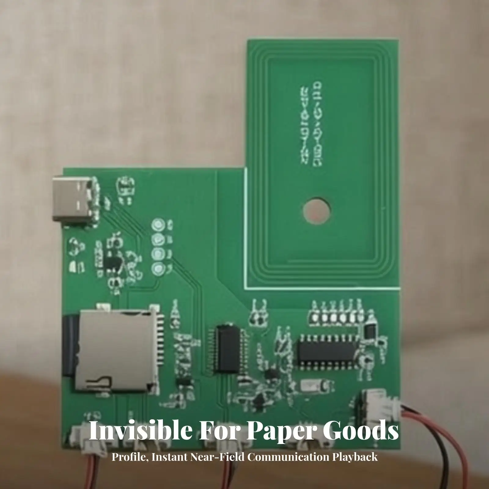 Interactive NFC Audio Module for DIY Craft Enthusiasts Featuring Volume Control and Sticker Decor