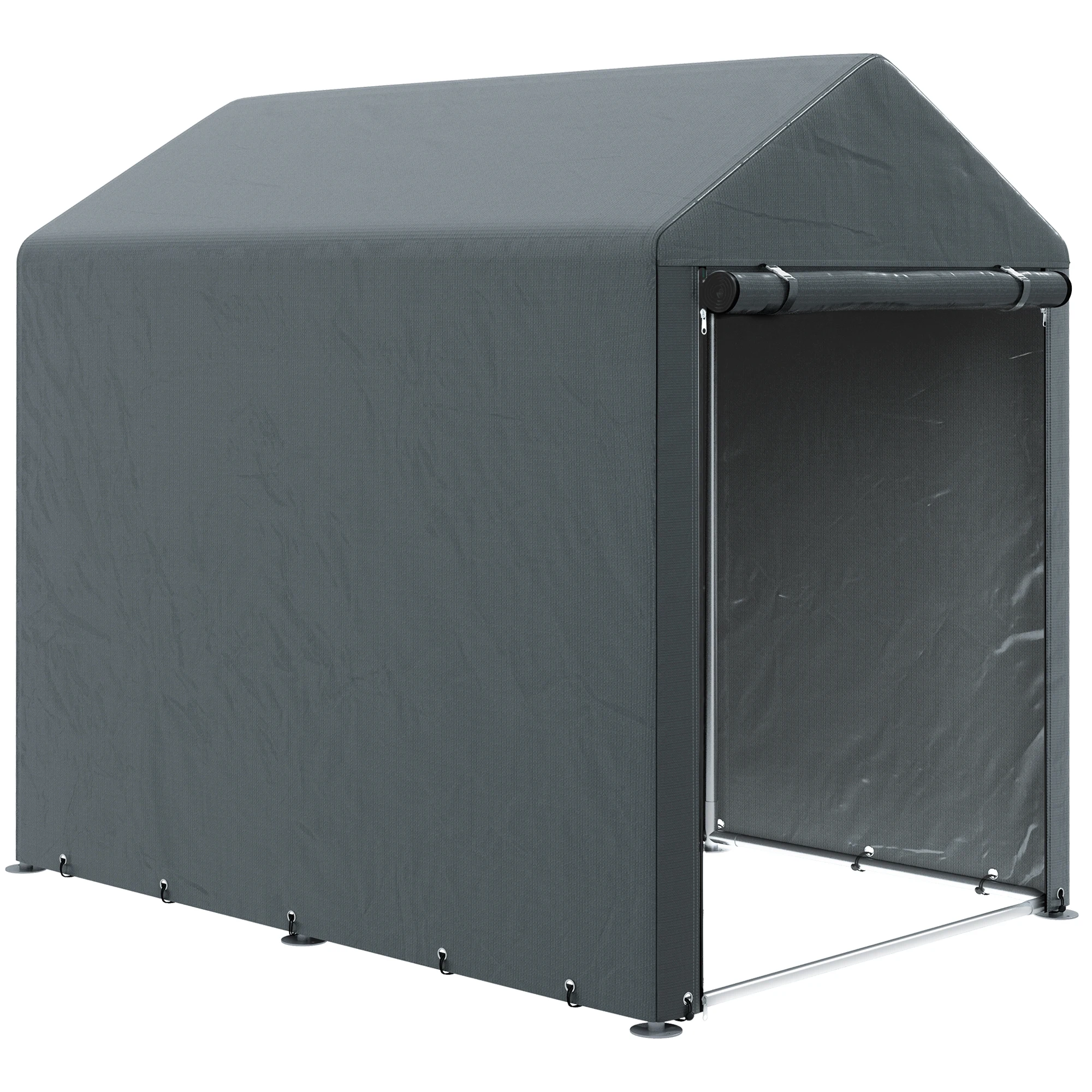 Outsunny tent for tools bicycles and motorcycles 1,2x1,8x1,65 m dark gray