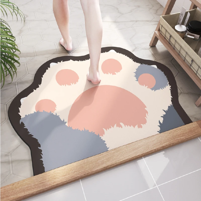 

Super Absorbent Non Slip Bath Mat for Bathroom Instant Drying Foot Pad Household Floor Mat Bathtub Decorative Rug