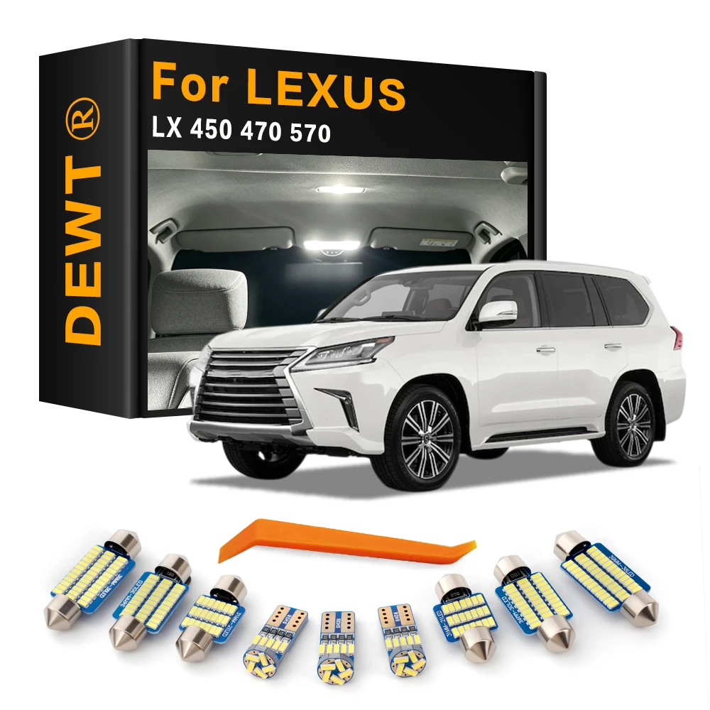For LEXUS LX 450 470 570 1996 - 2020 2019 2018 2017 2016 2015 2014 Car LED Interior Dome Light Kit Sunvisor Trunk Bulb Canbus