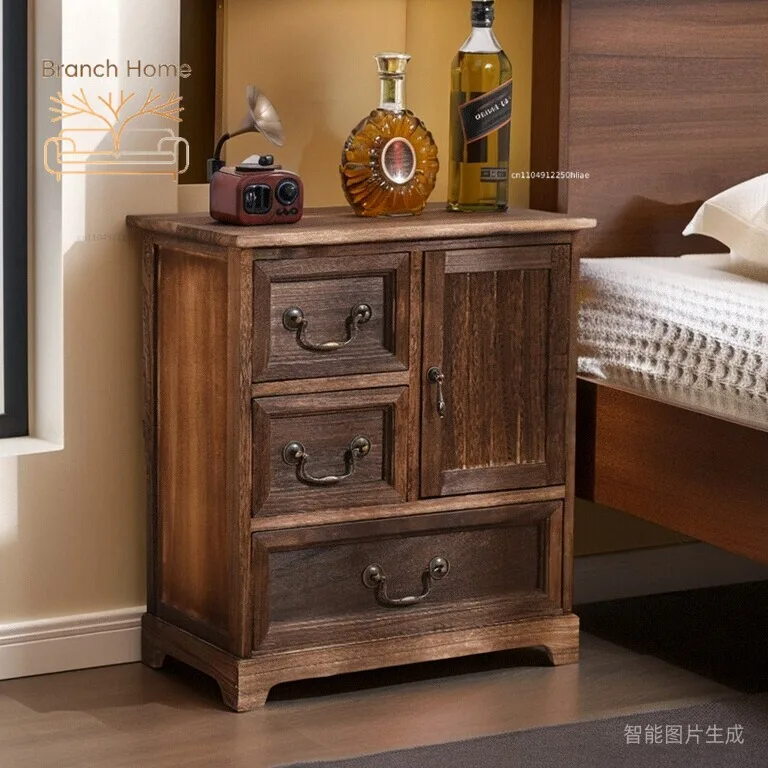 ‌vintage-american-wooden-chest‌-5drawer-storage-cabinet-for-living-room-entryway-solid-pine-frame-with-smooth-gliding-drawers