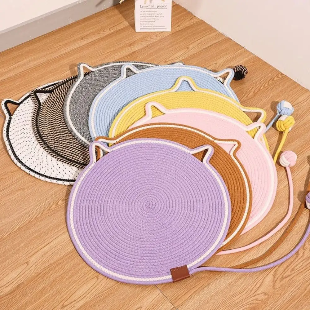 Round Shape Cat Scratcher Mat Claw Care Sofa Furniture Protector Cat Scratching Board for Indoor Pet Supplies