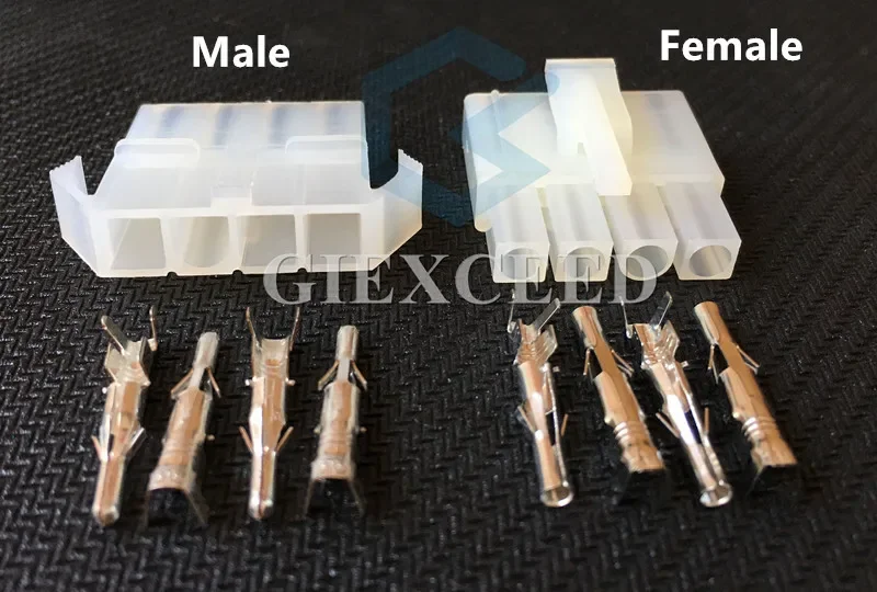 2 Sets 4 Pin Big Tamiya Connector Kits Large Tamiya L6.2 Socket AC Assembly Plug 6.2MM