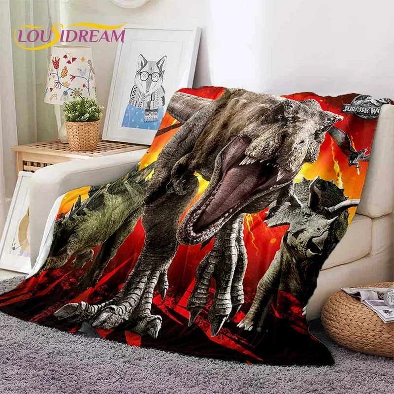 3D الكرتون الجوراسي بارك ديناصور لينة البطانيات الفانيلا ، بطانية رمي مريحة للنزهات ، الأسرة ، المنزل ، غرفة نوم ، الأطفال ، دينو #3