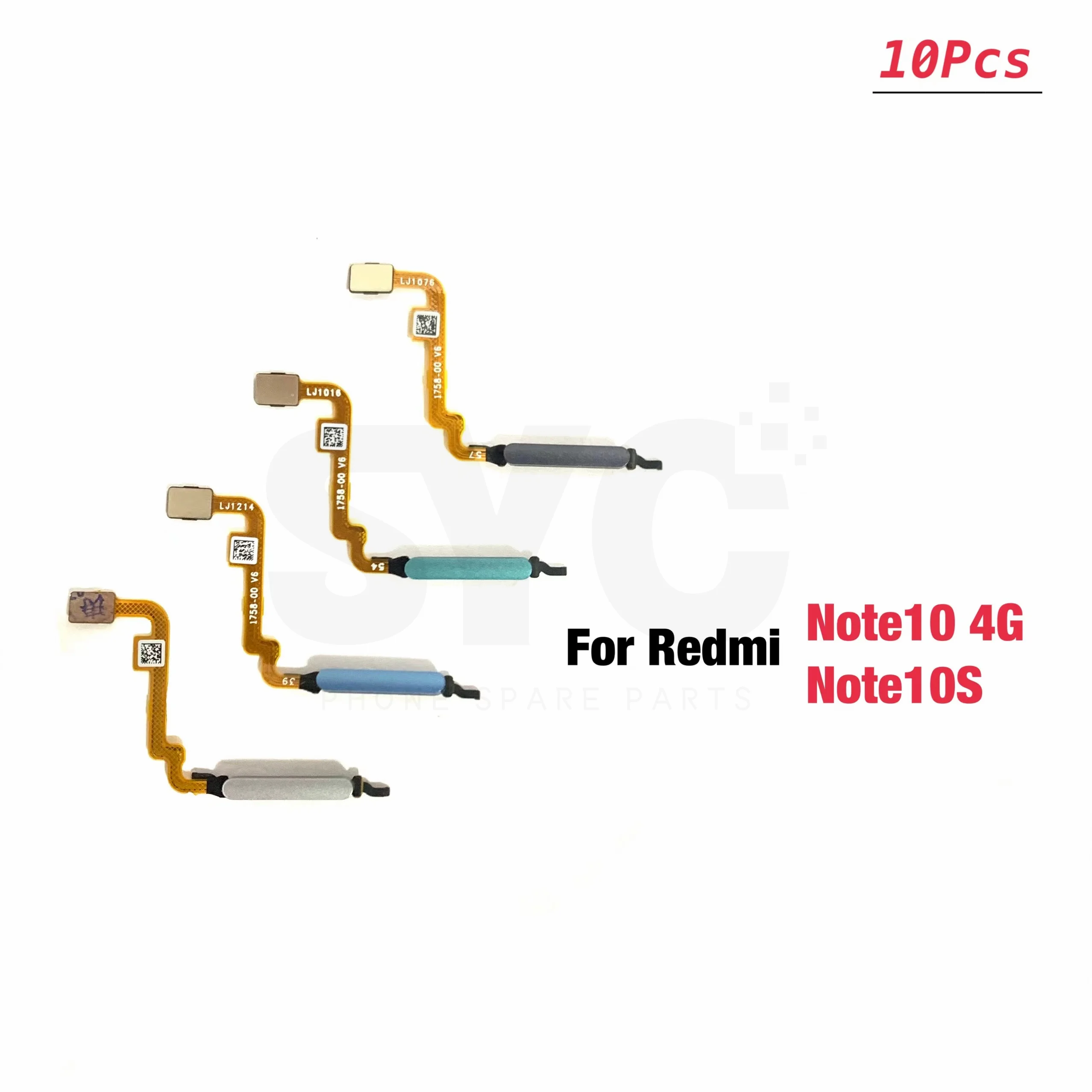 

10Pcs/Lot New Fingerprint Scanner For Xiaomi Redmi Note 10 Note 10S Home Button Fingerprint Menu Return Key Sensor Flex Cable