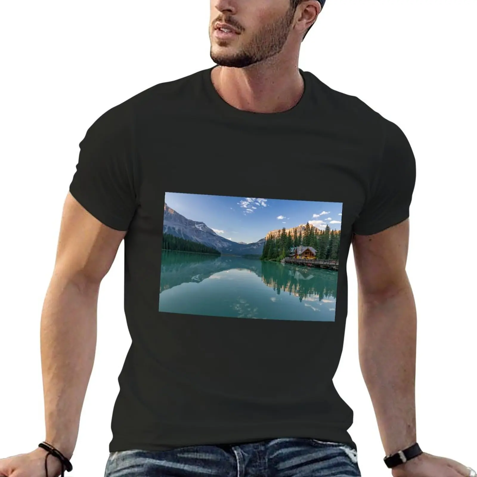 Emerald Lake Lodge T-Shirt for a boy customizeds boys animal print quick drying vintage t shirt men