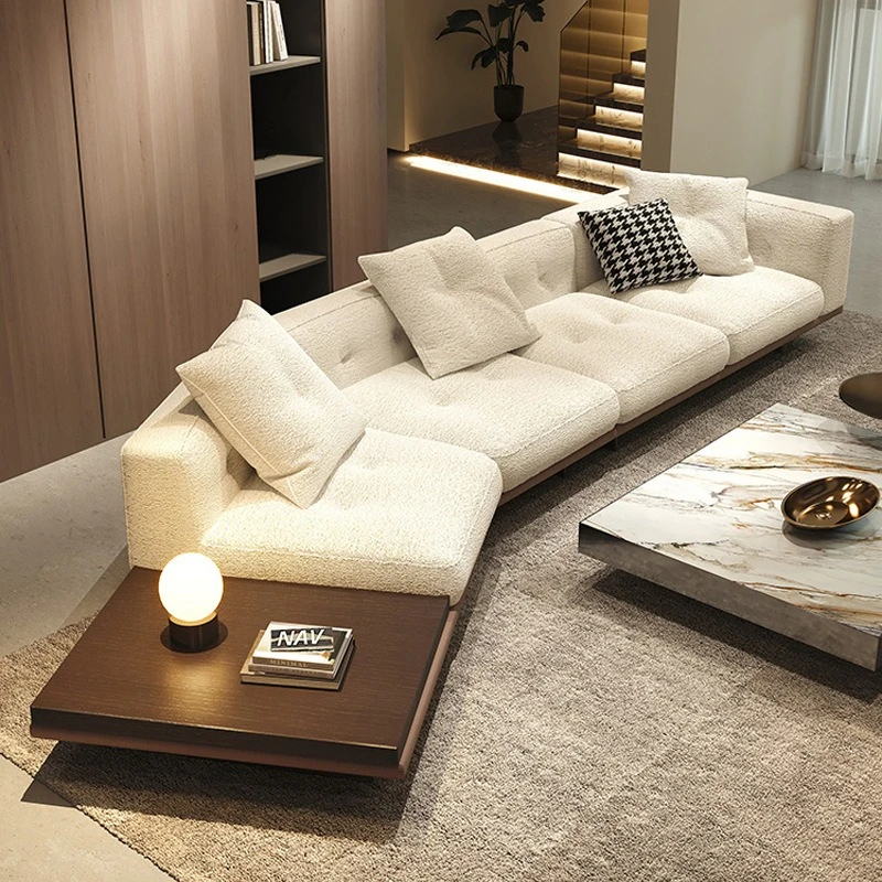 

Italian minimalist Dylan sofa, large hotel guest villa