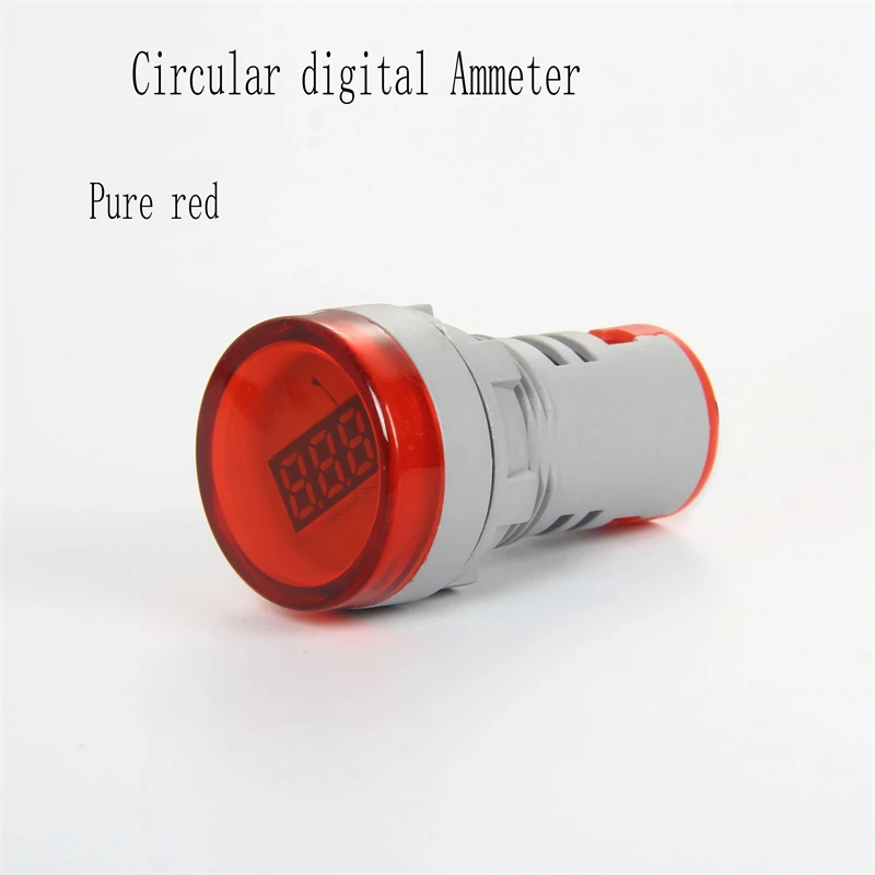 1PCS AD101-22AM Circular Digital Tube Digital Display AC Ammeter Signal Light LED Highlight Aperture 22mm AD16-22AM