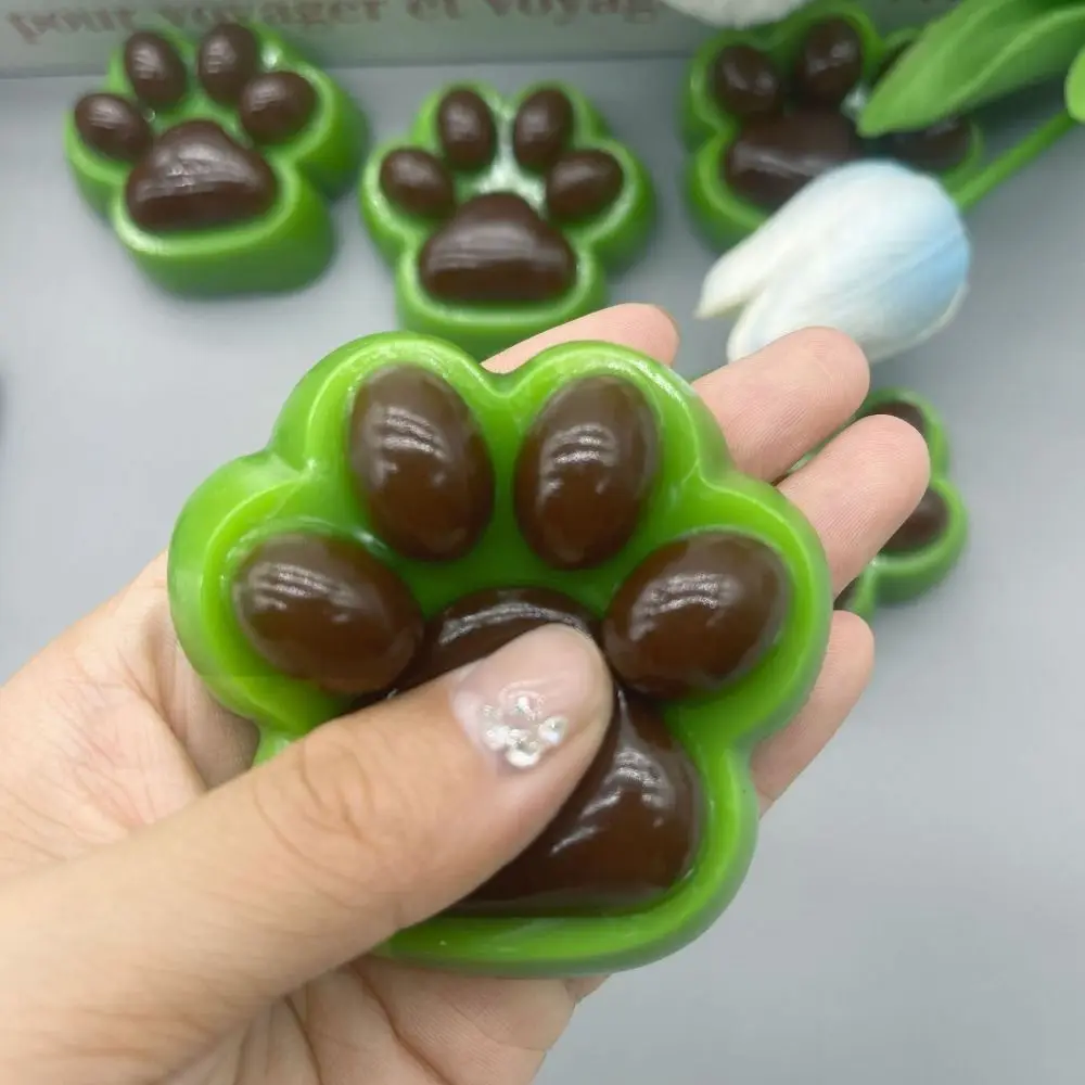 

Pinch Music Cat Paw Cat Paw Slow Rebound Mini Simulation Food Squeeze Bread Bear Cartoon Hawaiian Bread Slow Rebound Gift