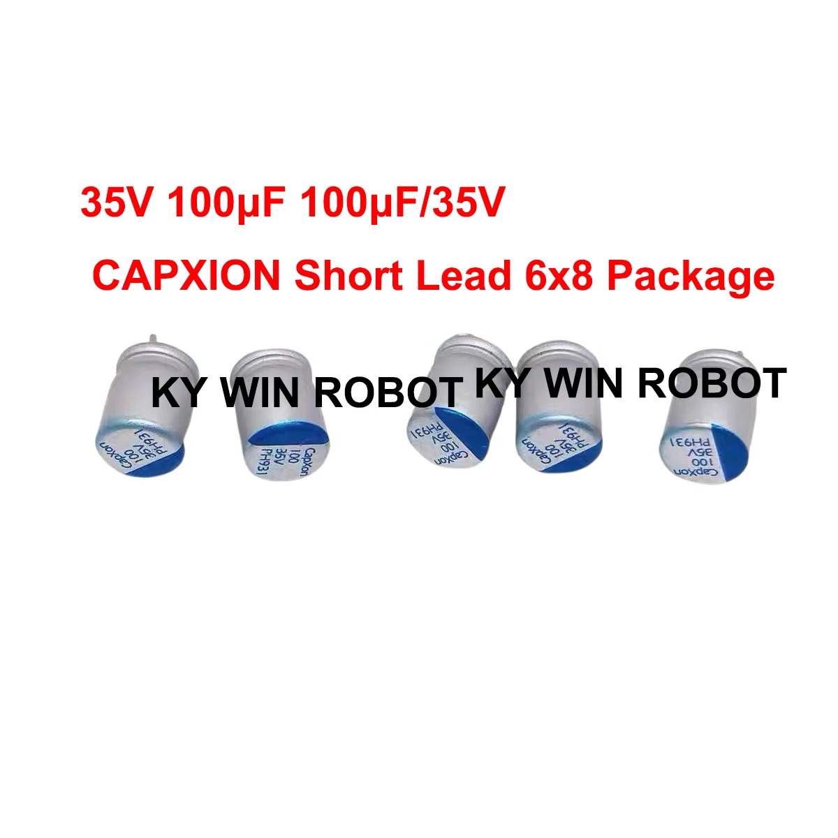 

3PCS/LOTS Solid Capacitor 35V 100μF 100μF/35V CAPXION Short Lead Size 6X8 for Computer Motherboards
