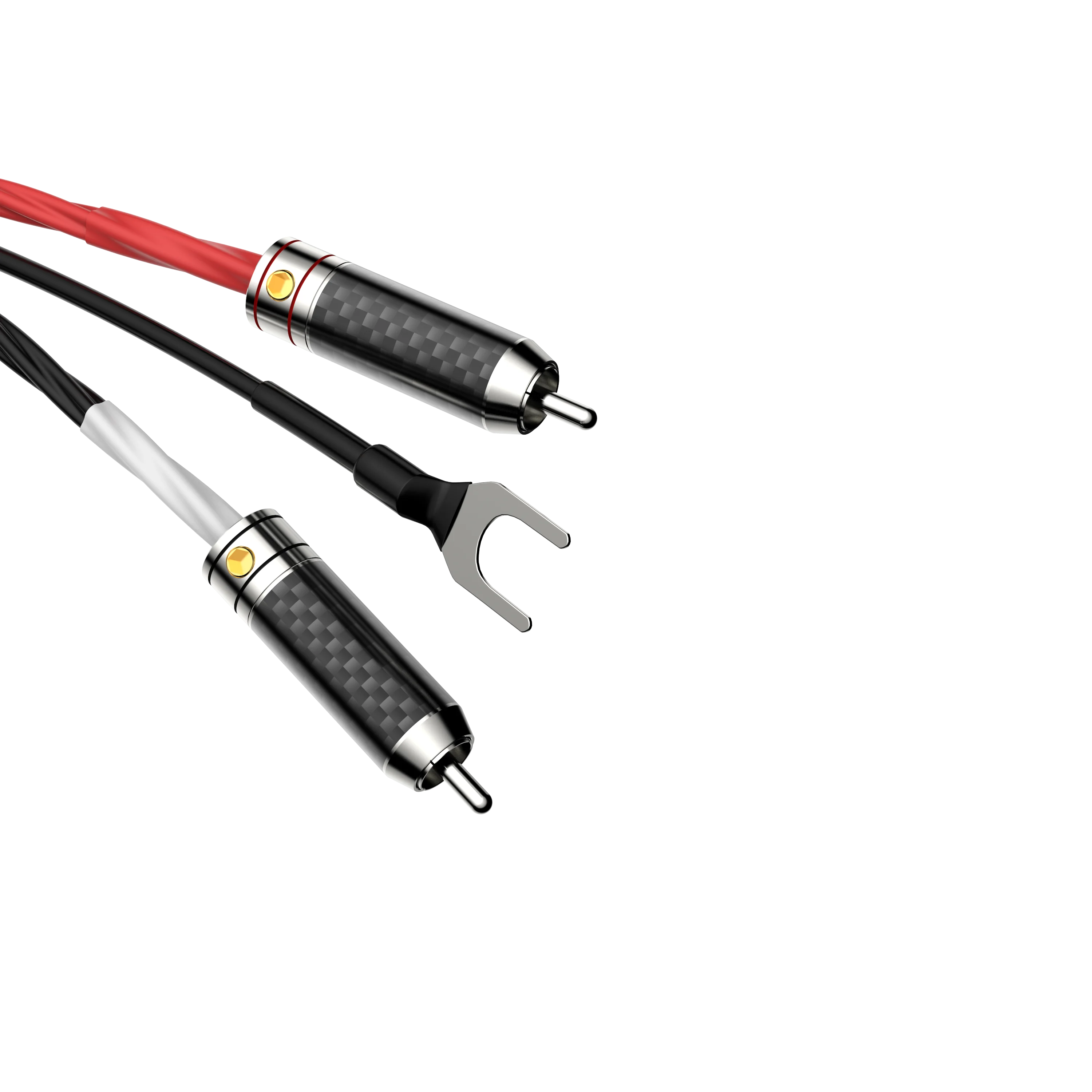 Cavo per bracciolo fono placcato argento 5N OFC di alta qualità da RCA a RCA da 2RCA a 2RCA Cavo per bracciolo di qualità audio premium