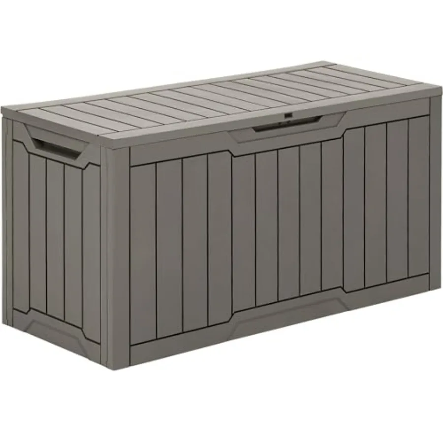 

Outdoor Storage Box, Large Waterproof Resin, Indoor Outdoor Lockable Storage Container for Patio, Garden, Cushions, Tools, Equi