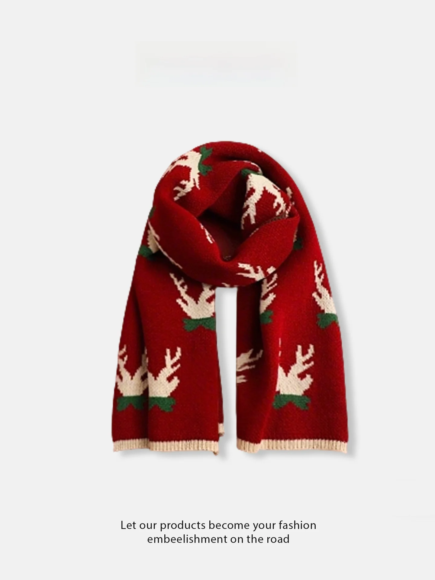 deniso-thickened-christmas-new-year-women's-scarf-warm-versatile-neck-warmer-korean-style-geometric-pattern-long-rectangle