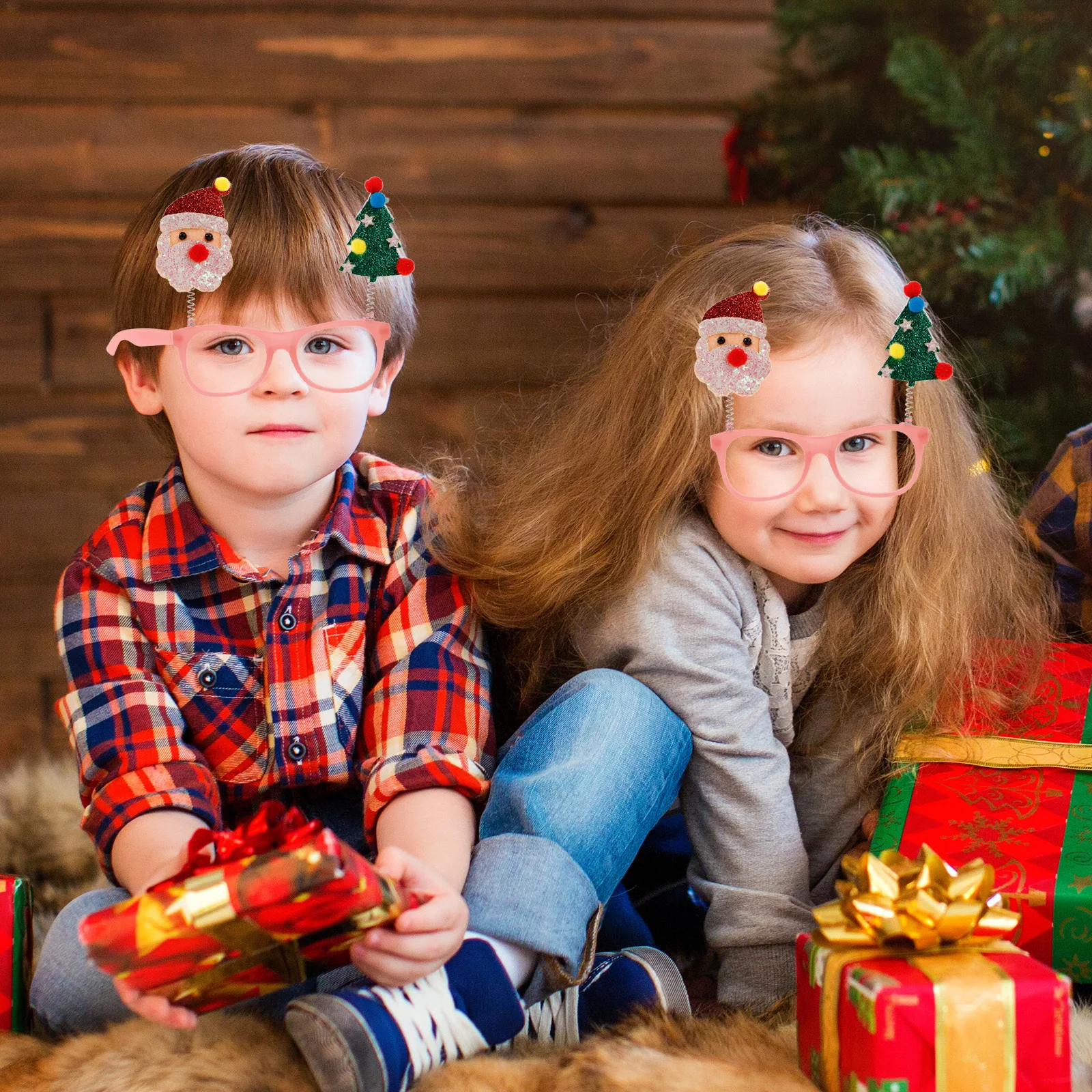 

Unique Christmas Glasses Whimsical Design Playful Fun Festive Element Spread Cheer Among Guests Holiday Party Favors