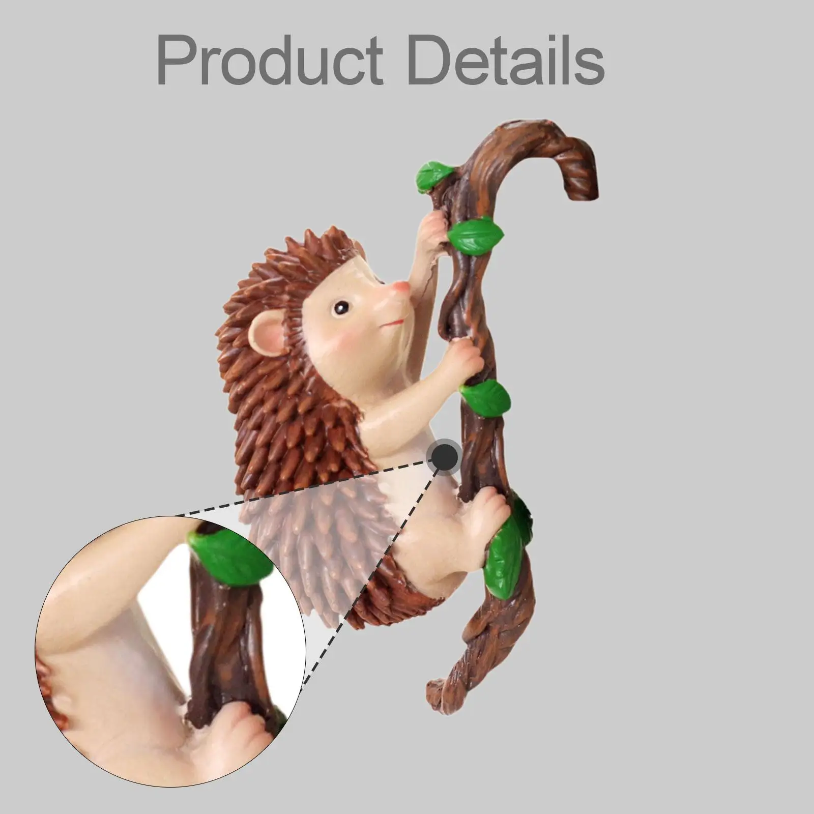 Hedgehog Statue Flower Pot Hanger Resin Sculpture Garden Decoration Accessories for Outdoor Planter Backyards