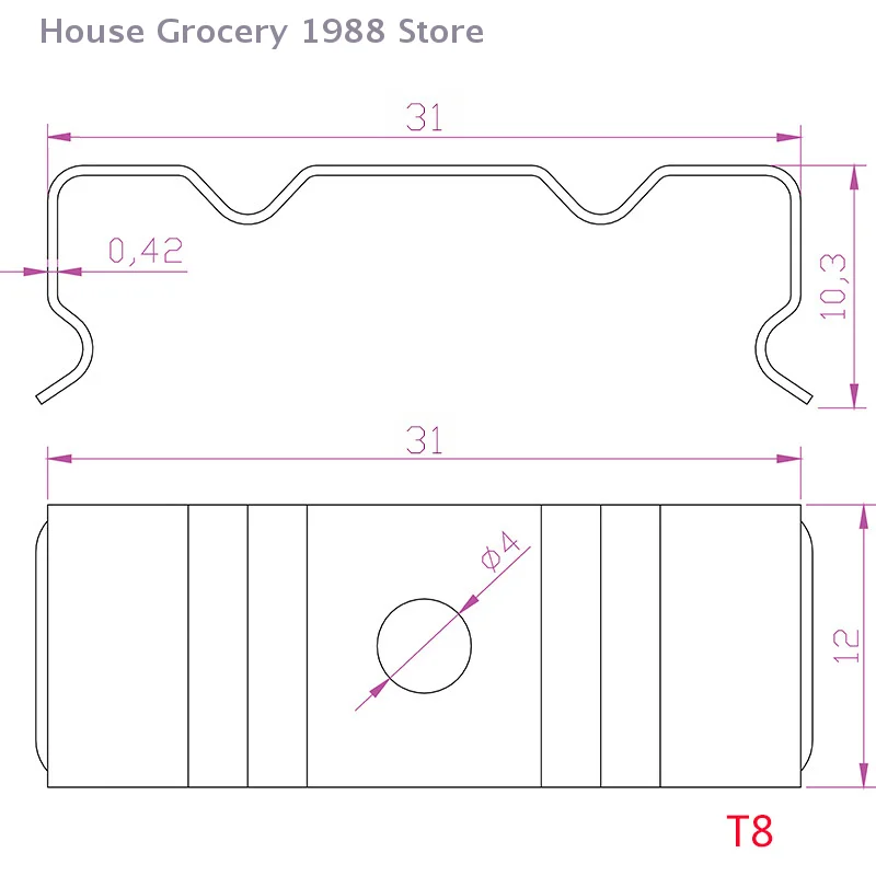 （HG） 50Pcs T5/T8 LED Tube Bracket Clips Holder Bracket For Lamp Socket/Ceiling Lamp/Light Fixture For Home Electric Appliance