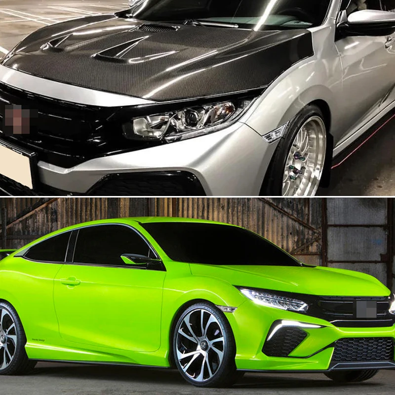 2pcs Car Front Bumper Side Marker Light Fender Flare Light Cover Housings For Honda Civic 2016-up 10th Gen, No Bulb / Socket