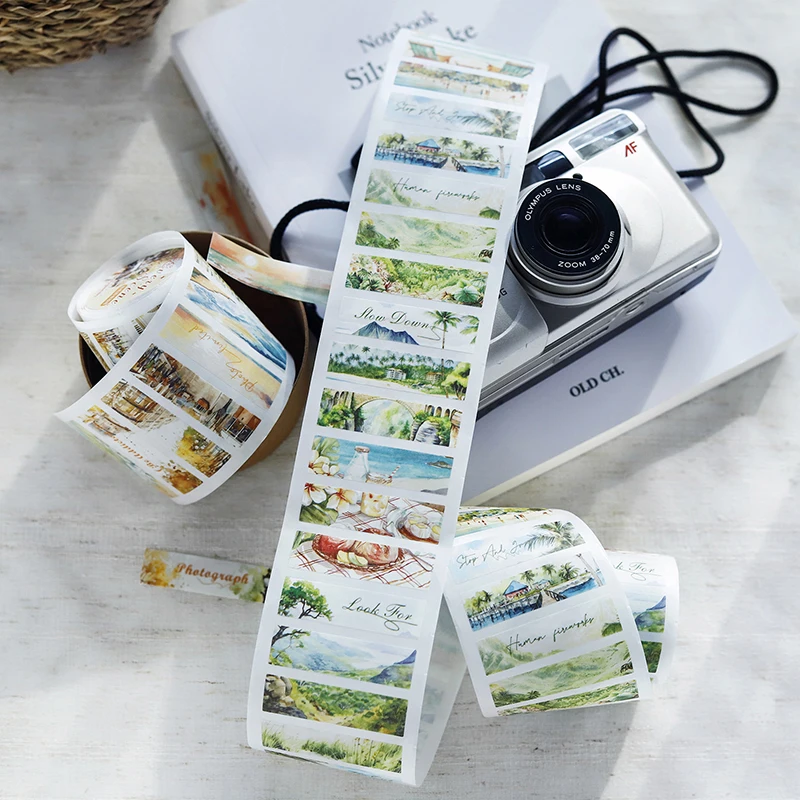 

50mm*2m Washi Tapes Beautiful Scenery Journal Collage Stationery Scrapbooking Landscape CreativeDecorative Masking Tape ﻿