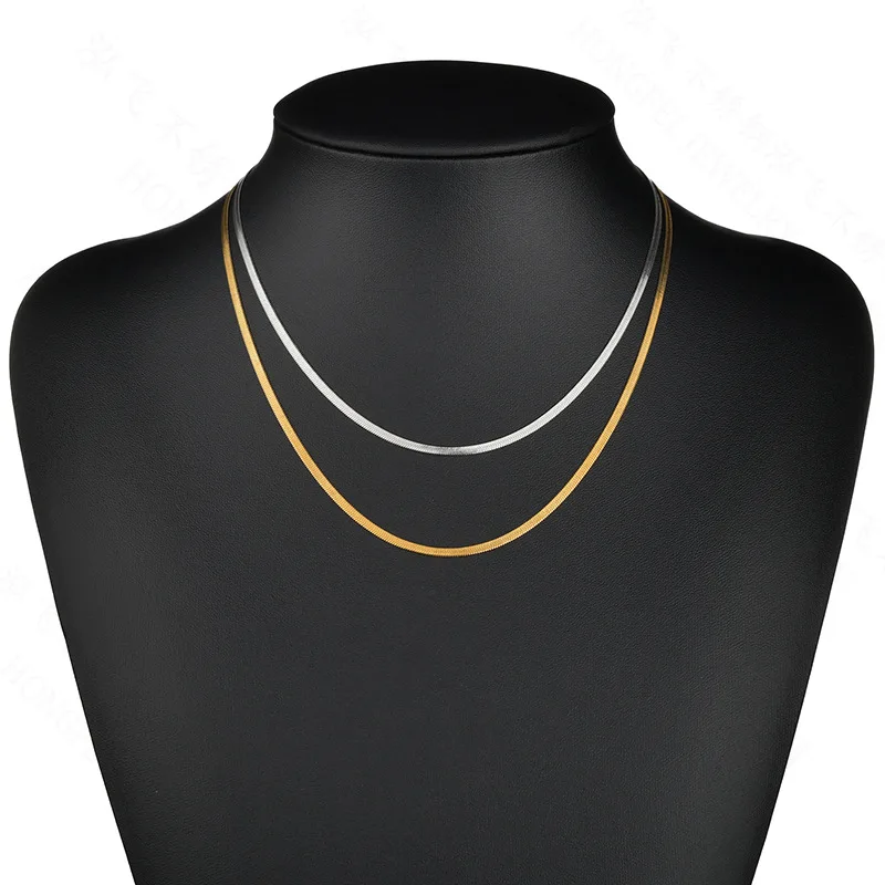 Hip-Hop-Schlangenkette für Männer und Frauen, Punk-Stil, 2 bis 3 mm, Edelstahl-Choker-Halskette, Vintage-Schmuckzubehör – Detail 5