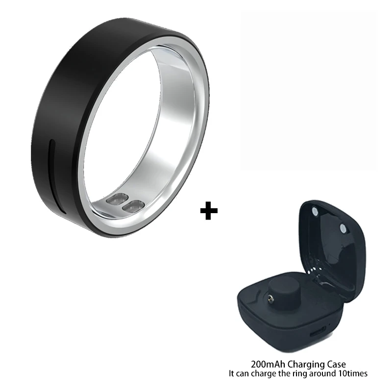 2026 Ceramic Smart Ring with Vibration Alerts for Calls Alarm Notification  Health and Sleep Monitor 5ATM Waterproof Ring for Men