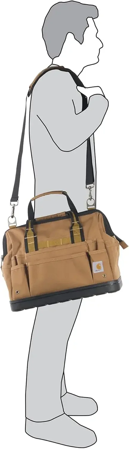 Tool Bag 16-Inch w/ Molded Base, Brown