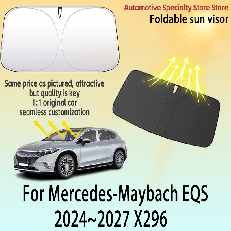 

Для Mercedes Maybach EQS X296 2024~2027 2026 25: Солнцезащитная шторка на лобовое стекло, шторка для конфиденциальности, автомобильный солнцезащитный козырек, высококачественные аксессуары